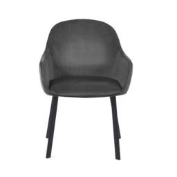Cheshire Valencia Premium Grey Velvet Dining Chairs - Set of 2 - thumbnail 3