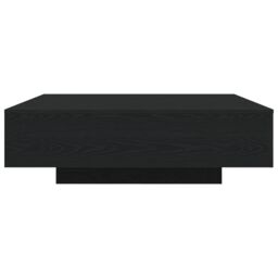 Berkfield Home Coffee Table with LED Lights Black Oak 100x100x31 cm - Size: 100 x 100 x 31 cm - thumbnail 6