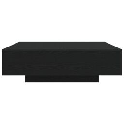 Berkfield Home Coffee Table with LED Lights Black Oak 100x100x31 cm - Size: 100 x 100 x 31 cm - thumbnail 7