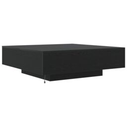 Berkfield Home Coffee Table with LED Lights Black Oak 100x100x31 cm - Size: 100 x 100 x 31 cm - thumbnail 8