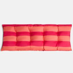 OHS Stripe 2 Seater Outdoor Bench Cushion Garden Furniture Seat in Orange - thumbnail 4