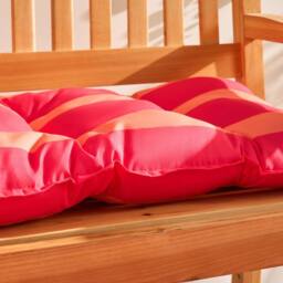 OHS Stripe 2 Seater Outdoor Bench Cushion Garden Furniture Seat in Orange - thumbnail 2