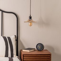 ValueLights Lucrezia Pendant Light with Frilled Glass Shade in Amber - Size: 9 inches - thumbnail 2