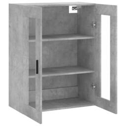 Berkfield Home Wall Mounted Cabinet Concrete Grey 69.5x34x90 cm - thumbnail 6