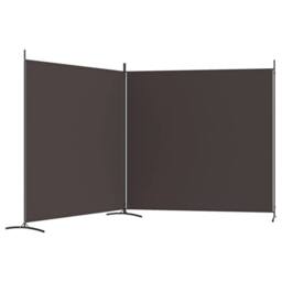 Berkfield Home Durable 2-Panel Room Divider Brown 348x180 cm Fabric - thumbnail 5