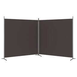 Berkfield Home Durable 2-Panel Room Divider Brown 348x180 cm Fabric - thumbnail 4