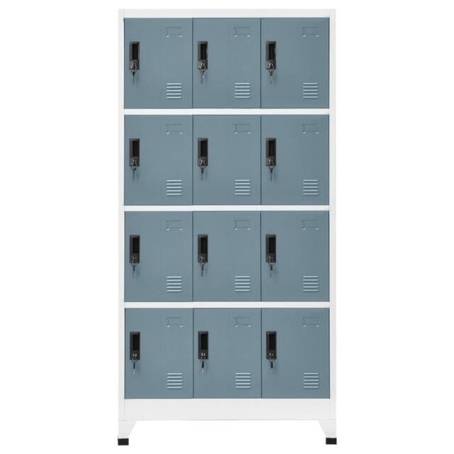 Berkfield Home Locker Cabinet Light Grey & Dark Grey 90x45x180 cm Steel - Size: 90 x 45 x 180 cm - image 1