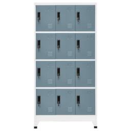 Berkfield Home Locker Cabinet Light Grey & Dark Grey 90x45x180 cm Steel - Size: 90 x 45 x 180 cm - thumbnail 1