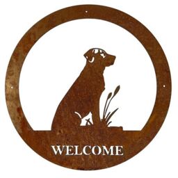 Poppyforge Labrador Large Wall Art, with Text - Steel - W49.5 x H49.5 cm - BM/RtR in Brown - thumbnail 2