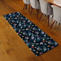 Benjamin Tate Design Roses & Other Bright Flowers Runner Rug in Natural - Size: 67 cm x 230 cm - thumbnail 2