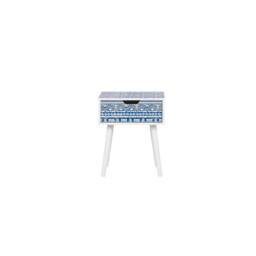 Birlea Santorini 1 Drawer Bedside Cabinet Chest Table Shabby Chic Blue - Size: Medium - thumbnail 3