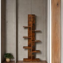 Rafaelo Mobilia Industrial 8 Tier Free-Standing Tree Display Stand in Dark Brown - thumbnail 2