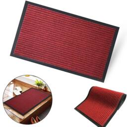 EONLION DOOR MAT KITCHEN HALLWAY FLOOR RUG in Red - Size: 100 cm x 110 cm - thumbnail 4