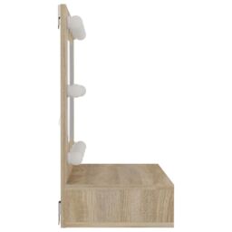 Berkfield Home Mirror Cabinet with LED Sonoma Oak 60x31.5x62 cm in Brown - thumbnail 6