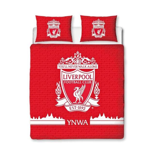 Liverpool FC Tone Duvet Cover Set in Red - Size: Double - image 1