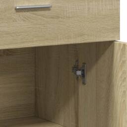 Berkfield Home Sideboard Sonoma Oak 60x30x84 cm Engineered Wood in Light Tan - Size: 60 x 30 x 84 cm - thumbnail 8