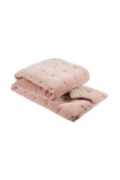 CHRISTY Luxury Quilted Velvet 'Jaipur' Throw in Dusty Pink - Size: 140 cm x 200 cm - thumbnail 2