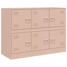 Berkfield Home Sideboard Pink 99x39x73 cm Steel - Size: 99 x 39 x 73 cm