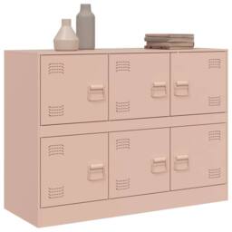 Berkfield Home Sideboard Pink 99x39x73 cm Steel - Size: 99 x 39 x 73 cm - thumbnail 4