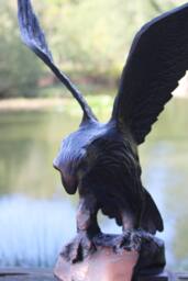 Inspirational Gifting Eagle Swooping Garden Sculpture Ornament Statue in Bronze - thumbnail 3