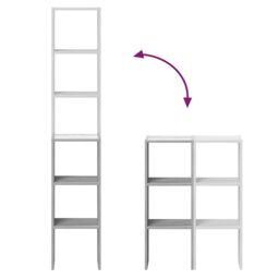 Berkfield Home Bookcases 2 pcs Stackable Grey Sonoma 30x30x80 cm Engineered Wood - Size: 30 x 30 x 80 cm - thumbnail 7