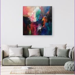Warren Reed - Designer Cosmic Fusion: Colours Of The Universe Canvas - Size: w40 inch x h40 inch - thumbnail 1