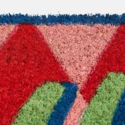 OHS Hello Slogan Coir Doormat Diamond Check Non Slip Door Rug - Size: 40 x 60 cm - thumbnail 6