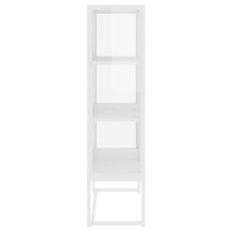 Berkfield Home Highboard White 80x35x135 cm Steel & Tempered Glass - Size: 80 x 35 x 135 cm - thumbnail 6