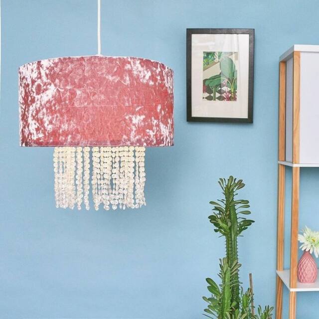 SPETLEK Ceiling Light Shade Pink Add LED Bulb - image 1