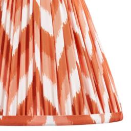 Netlighting Myrtle Blue Table Lamp Orange Fabric Zigzag Shade 25cm B22 - thumbnail 6