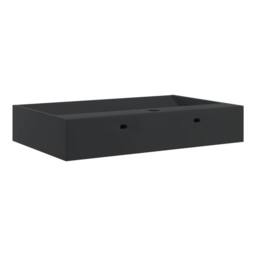 Berkfield Home Wash Basin 60x38x11 cm Mineral Cast/Marble Cast Matt Black - Size: 60 x 38 x 11 cm - thumbnail 6