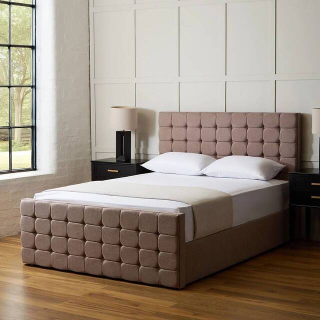 PARADISE BEDS LTD Classic Ottoman Double Bed Set in Taupe - image 1