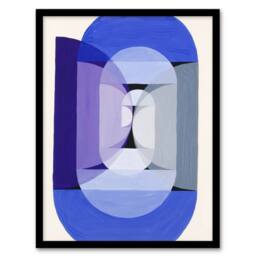 Artery8 Joseph Schillinger Abstract Blue Gray Violet Wheel Framed Art Print - Size: A4 - thumbnail 1