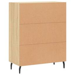 Berkfield Home Sideboard Sonoma Oak 69.5x34x90 cm Engineered Wood in Light Tan - thumbnail 8