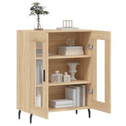 Berkfield Home Sideboard Sonoma Oak 69.5x34x90 cm Engineered Wood in Light Tan - thumbnail 4