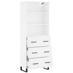Berkfield Home Highboard White 69.5x34x180 cm Engineered Wood - thumbnail 4
