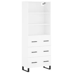 Berkfield Home Highboard White 69.5x34x180 cm Engineered Wood - thumbnail 2