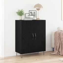 Berkfield Home Sideboard Black Oak 69, 5x34x90 cm Engineered Wood - Size: 5 x 34 x 90 cm