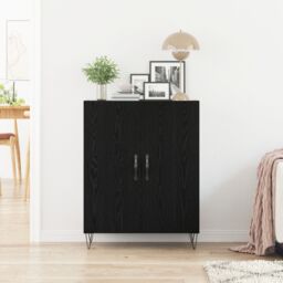 Berkfield Home Sideboard Black Oak 69, 5x34x90 cm Engineered Wood - Size: 5 x 34 x 90 cm - thumbnail 4
