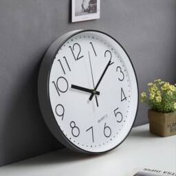 "Kelvenix 12"" Round Wall Clock Simple Kitchen Bedroom Home in White - Size: 0.6m2" - thumbnail 5