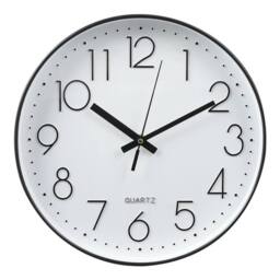 "Kelvenix 12"" Round Wall Clock Simple Kitchen Bedroom Home in White - Size: 0.6m2" - thumbnail 1