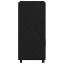 Berkfield Home Rolling Cabinet Black Oak 55x40x91 cm Engineered Wood - Size: 55 x 40 x 91 cm - thumbnail 8