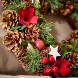 Dibor Traditional Starry Night Autumn Wreath Winter Spring Wreath 35cm - thumbnail 3