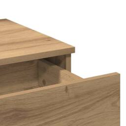 Berkfield Home Dressing Table with LED Artisan Oak 100x40x120 cm in Brown - Size: 100 x 40 x 120 cm - thumbnail 8