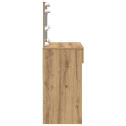 Berkfield Home Dressing Table with LED Artisan Oak 100x40x120 cm in Brown - Size: 100 x 40 x 120 cm - thumbnail 6