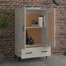Berkfield Home Highboard Concrete Grey 70x31x115 cm Engineered Wood - Size: 70 x 31 x 115 cm - thumbnail 3