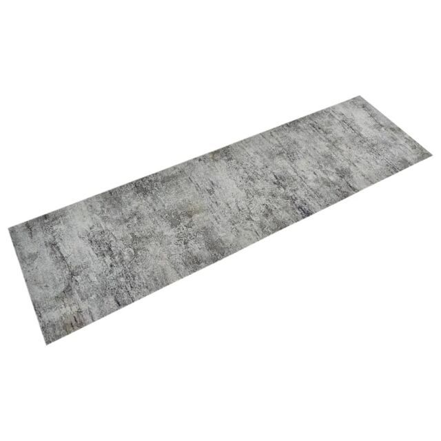 Berkfield Home Kitchen Rug Washable Beton 45x150 cm Velvet in Grey - image 1