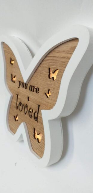 Shatchi Wooden Butterfly Table Top Decoration Christmas Gift in White - image 1