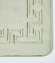 Homescapes Memory Foam Greek Key Bath Mat in Green - thumbnail 4