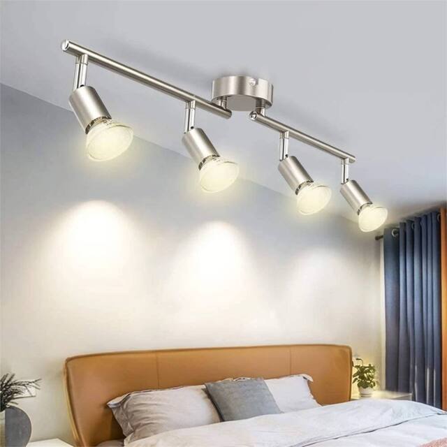 Nordara 4 Way Adjustable LED Ceiling Spotlight in Silver - image 1